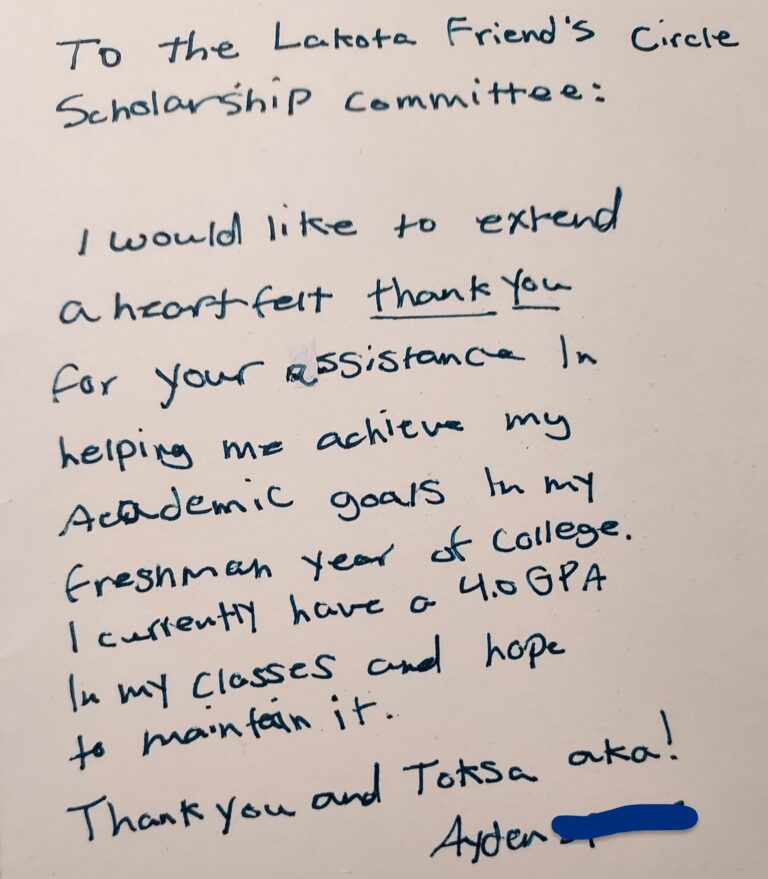 Thank you card from Ayden S.